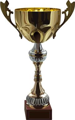 trophy cup and medals vector set