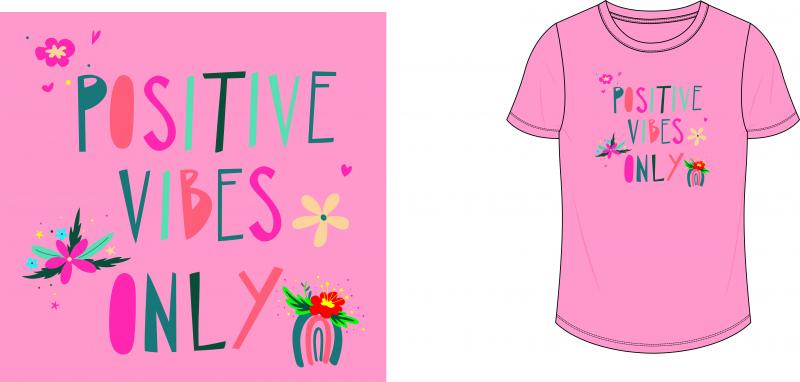 tshirt template classical pink flowers