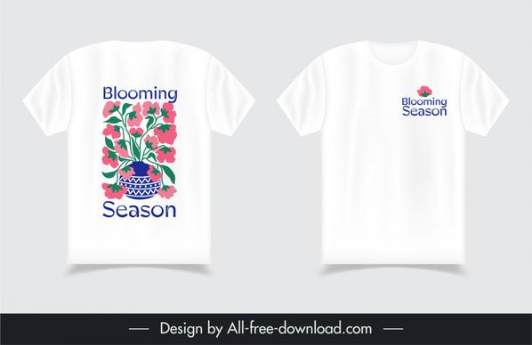  tshirt  template sping flower drawing decor