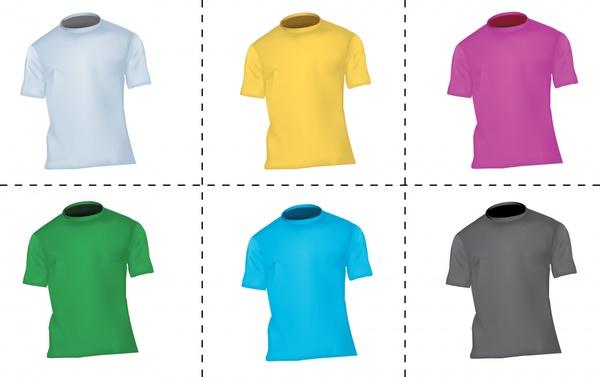 tshirt templates colored modern 3d design