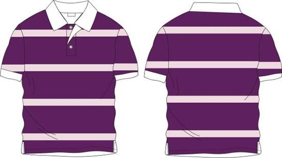 tshirt template violet horizontal stripes decor