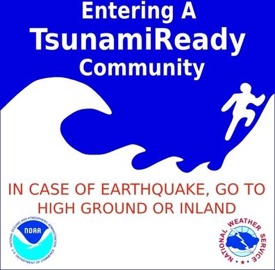 Tsunami Warning Sign clip art