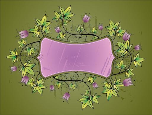 decorative background template classical violet green flowers decor