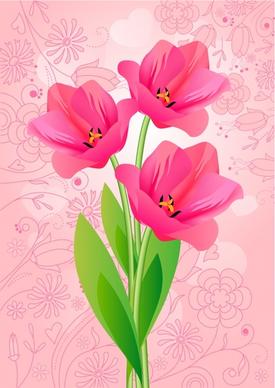 tulip background bright colorful modern design
