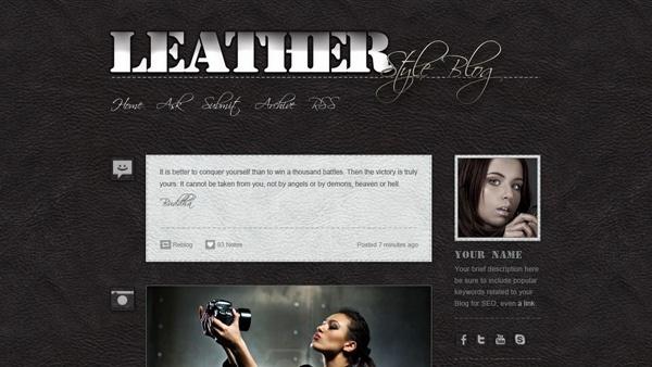 Tumblr Leather Blog PSD