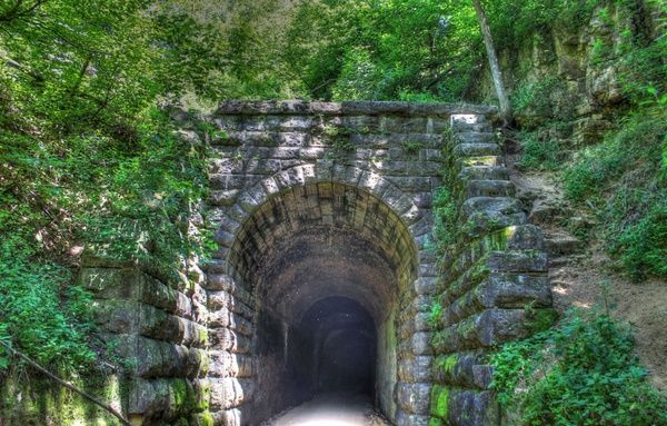 tunnel exit on the badger state trail wisconsin