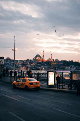 turkey city scenery picture modern twilight residential scene 