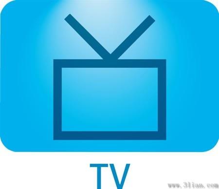 tv icon dark blue vector