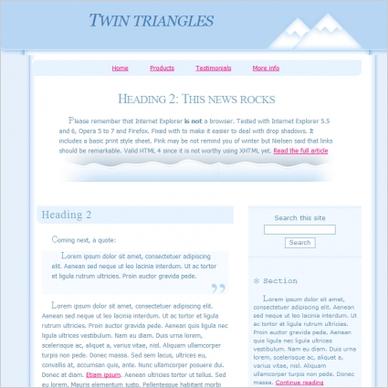 Twin Triangles Template