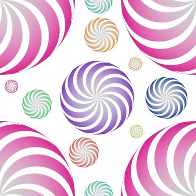 twisted circles background colorful flat decor
