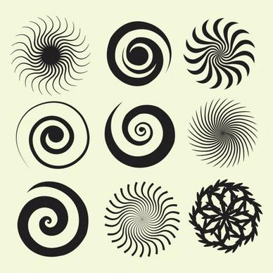 twisted circles collection flat black design