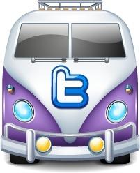Twitter bus purple
