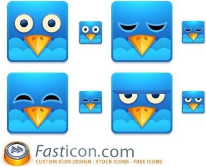 Twitter Square Icons icons pack