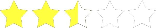 Two And A Half Star Rating clip art