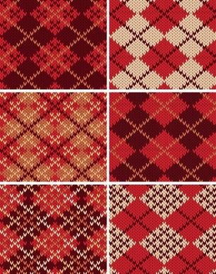 woolen pattern templates classical red repeating symmetric decor
