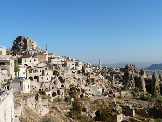 uchisar tuff stone dwellings cappadocia