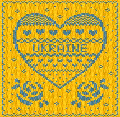 ukraine style fabric background vector
