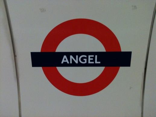 underground station sign at angel