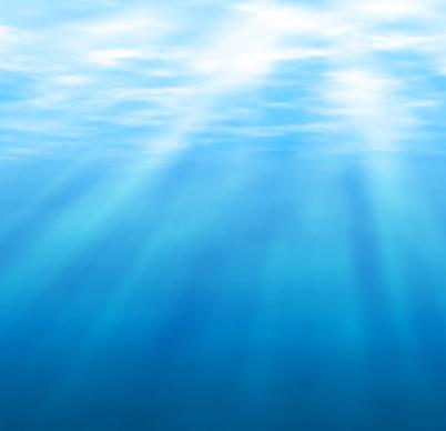underwater sunshine vector background