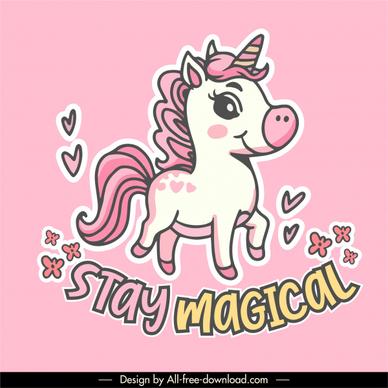 unicorn icon cute design colorful handdrawn sketch