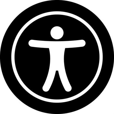 universal access man body circle sign 