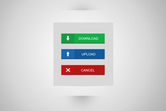 upload download flat button