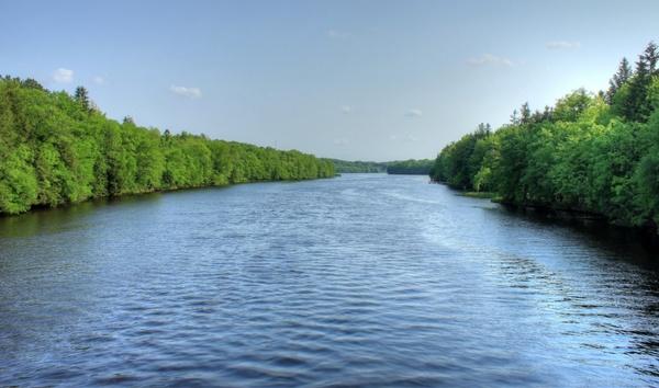 upstream on the chippewa at brunet island state park wisconsin