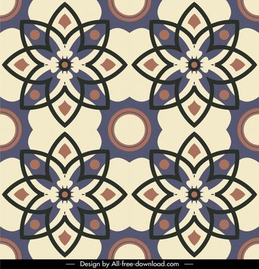 urban decore matt ceramic pattern elegant oriental symmetric repeating floral design