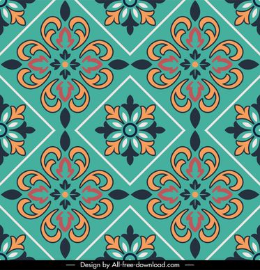 urban decore matt ceramic pattern flat classical repeating geometric floral decor
