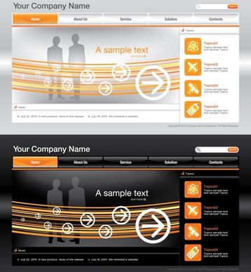 webpage templates modern dynamic arrows decor