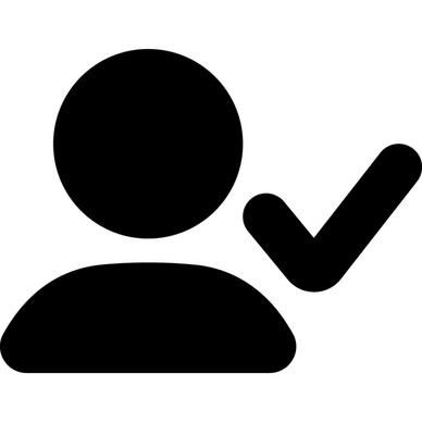 user check sign icon flat silhouette geometric sketch