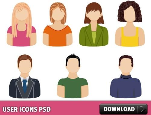 User Icons Free PSD