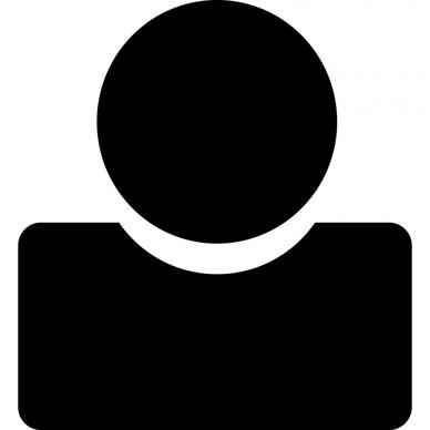 user profile sign icon flat black white geometric sketch