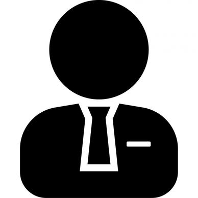 user tie icon flat silhouette contrast black white geometry sketch