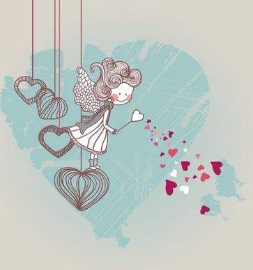 valentine39s day cartoon illustrator vector lace elements