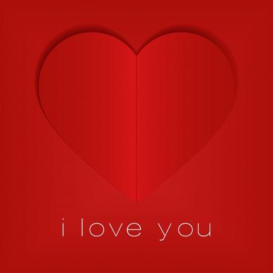 valentine39s day greeting card cover heartshaped vector