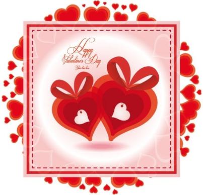 valentine39s day heartshaped card 01 vector