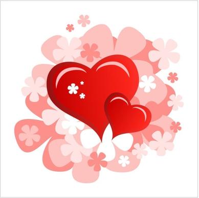 valentine39s day heartshaped card 06 vector