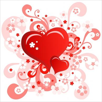 valentine39s day heartshaped card vector