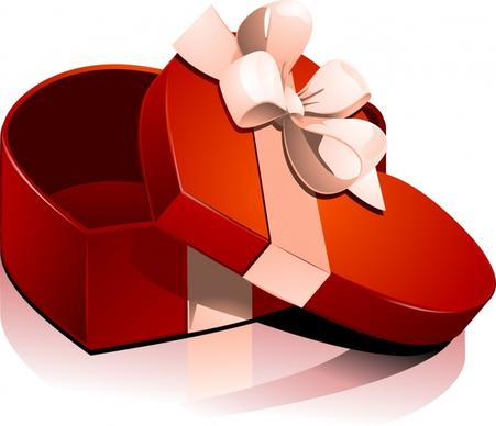 valentine gift box background heart shaped 3d design