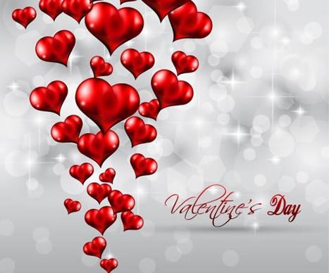 valentine39s day heartshaped heart background vector