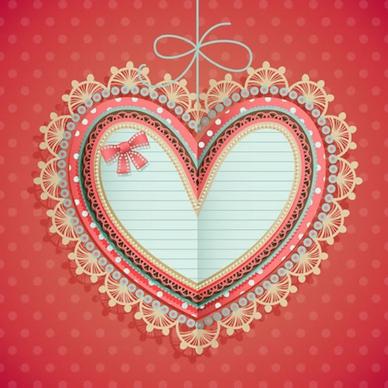 valentine39s day heartshaped labels vector