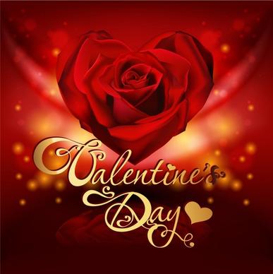 valentine39s day heartshaped roses vector