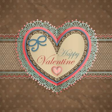 valentine39s day heartshaped tag bow roses lace vector