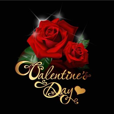 valentine39s day romance roses vector
