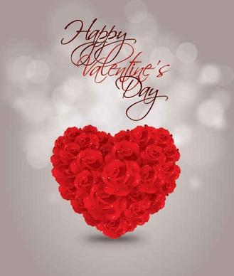 Valentine’s Day Rose heart vector Graphcis