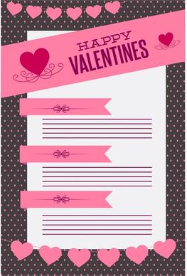 valentine background design various hearts and white page
