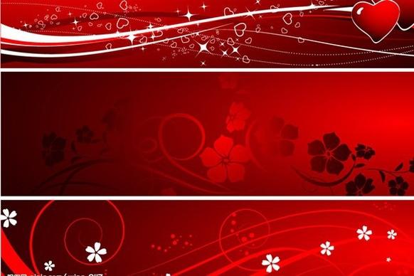 valentine background flowers hearts icons dark red decor