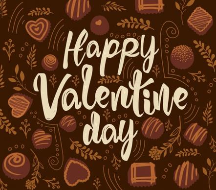 valentine banner chocolate candies icons decor