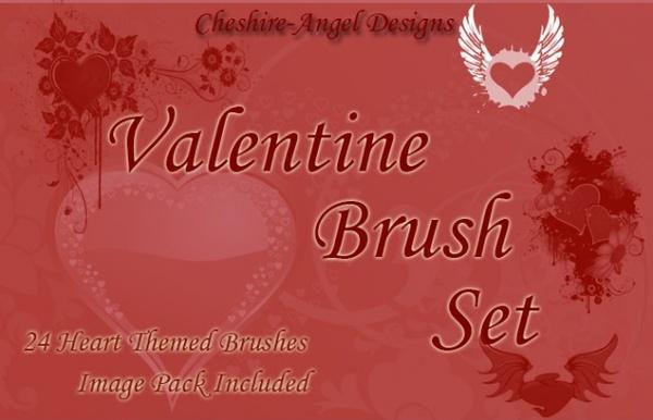 Valentine Brush Set